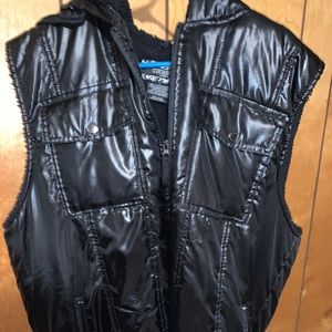 Zip up hoodie vest